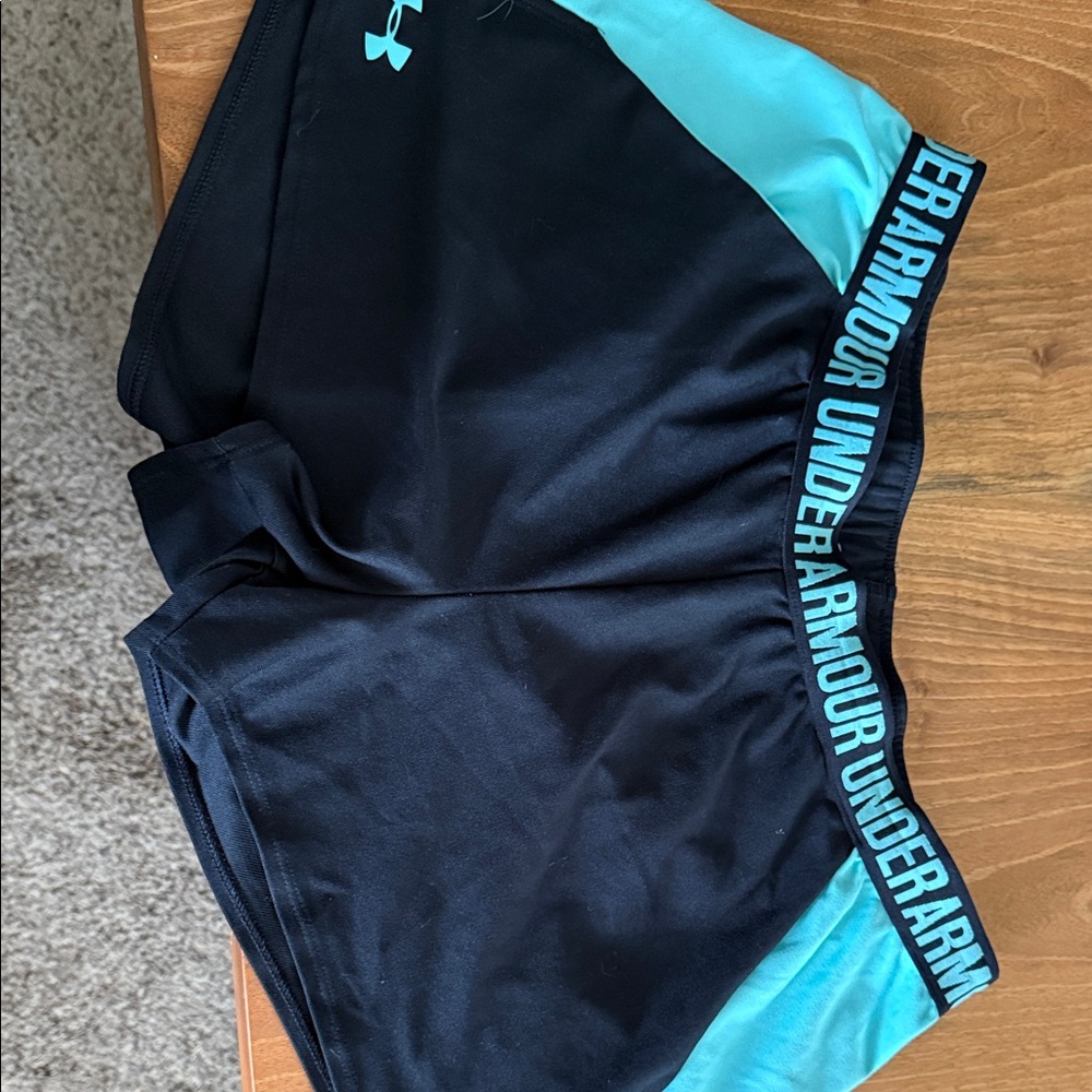 Under Armour Black and Blue Performance Shorts